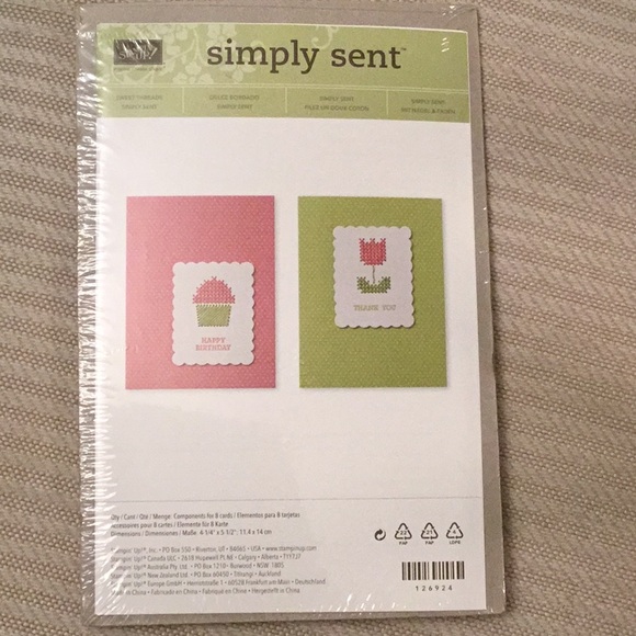 Stampin Up! Cross stitch card set - Picture 1 of 6